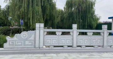常州 芝麻灰桥栏杆、河道栏杆安装效果