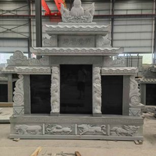 常州 芝麻灰高档墓碑、土墓，一套也支持定做