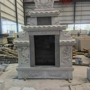 常州 芝麻灰高档墓碑、土墓，一套也支持定做