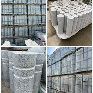 常州 芝麻白花岗岩挡车柱、隔离柱多少钱