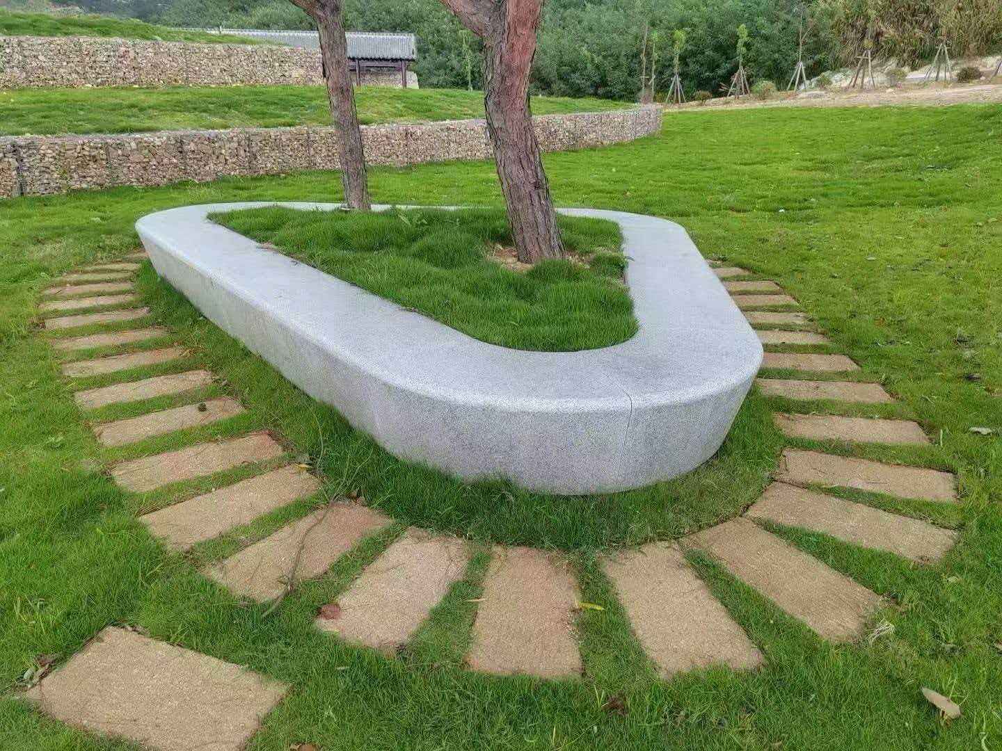 常州 芝麻白光面整石坐凳