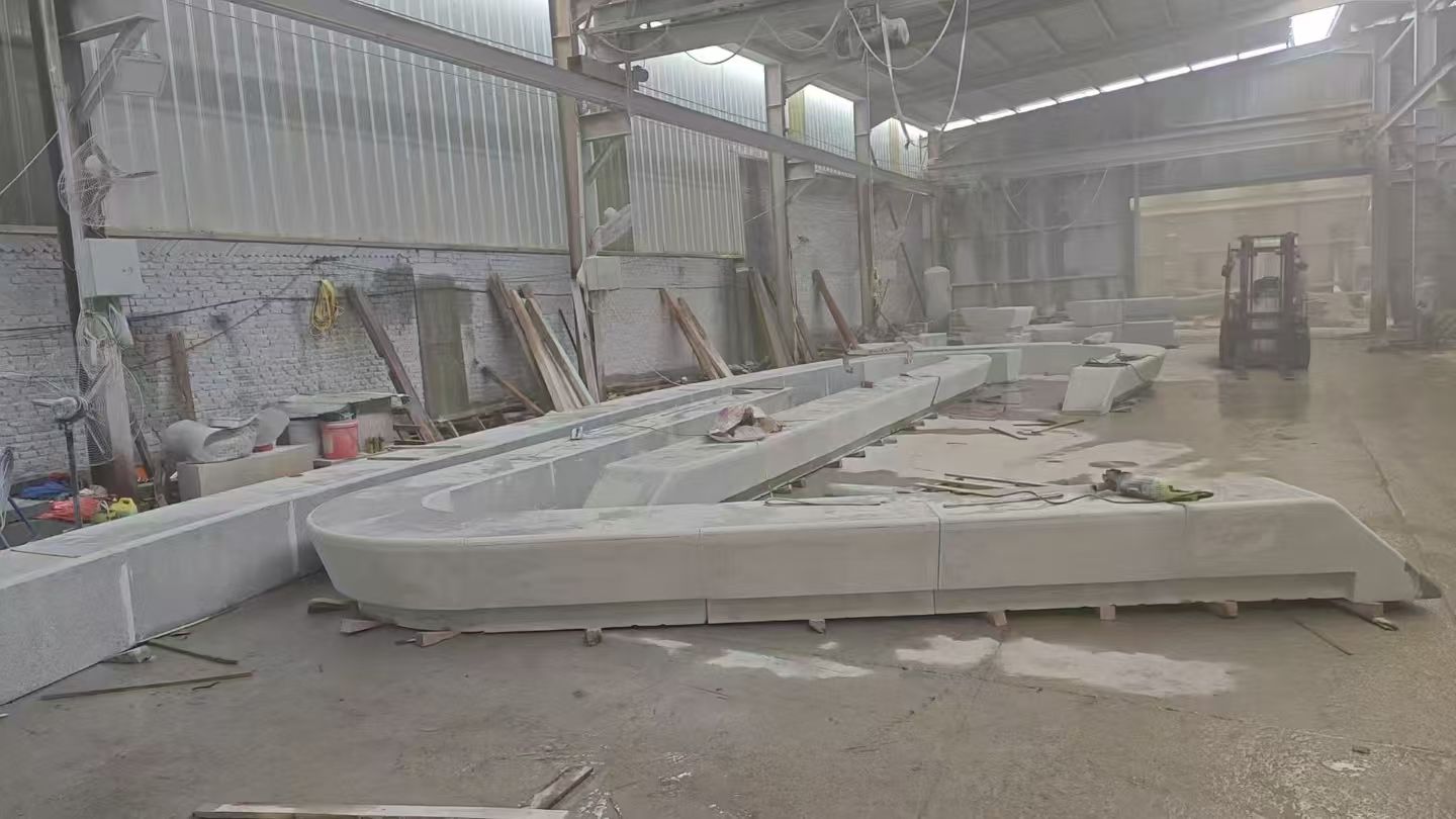 常州 花岗岩整石坐凳拼装