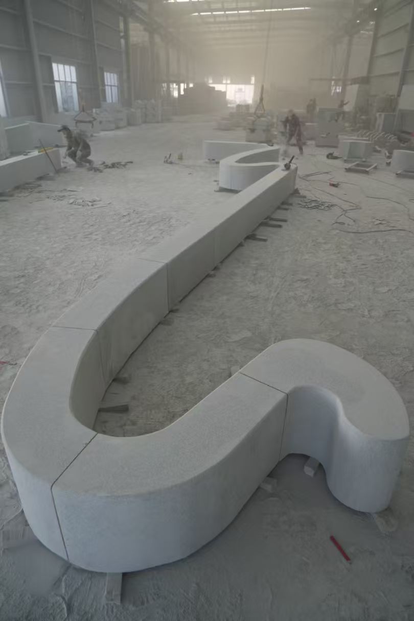 常州 花岗岩整石坐凳拼装